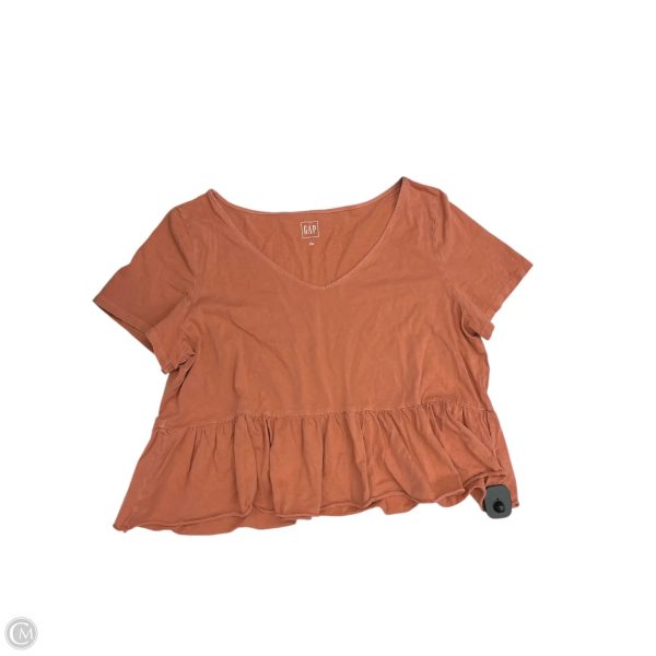 Top Short Sleeve By Gap In Orange, Size: L For Sale