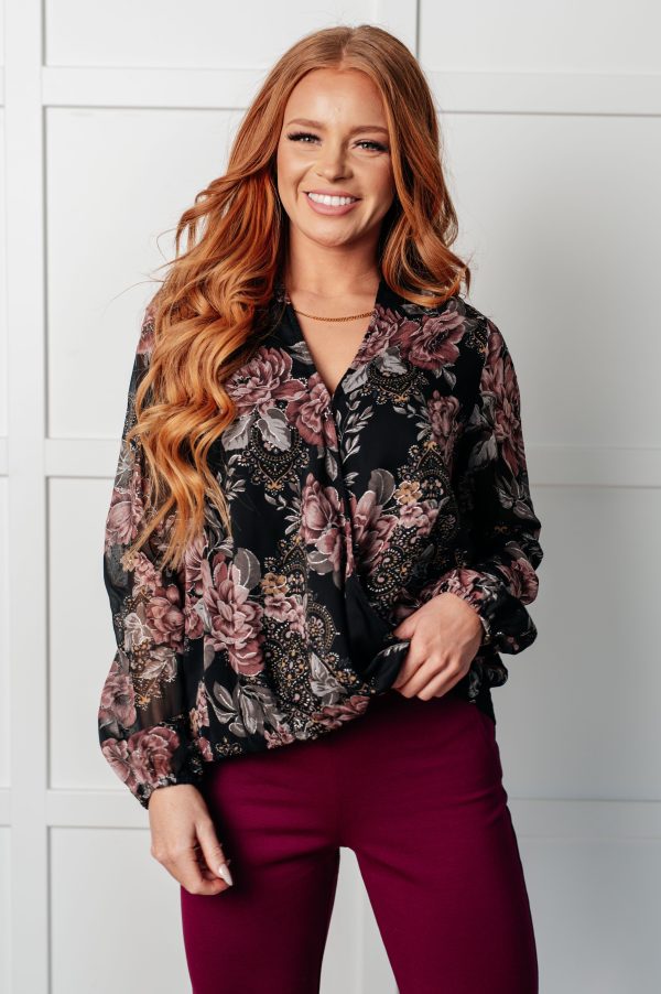 I Wish We Had it All Surplice Floral Blouse Supply - Image 2