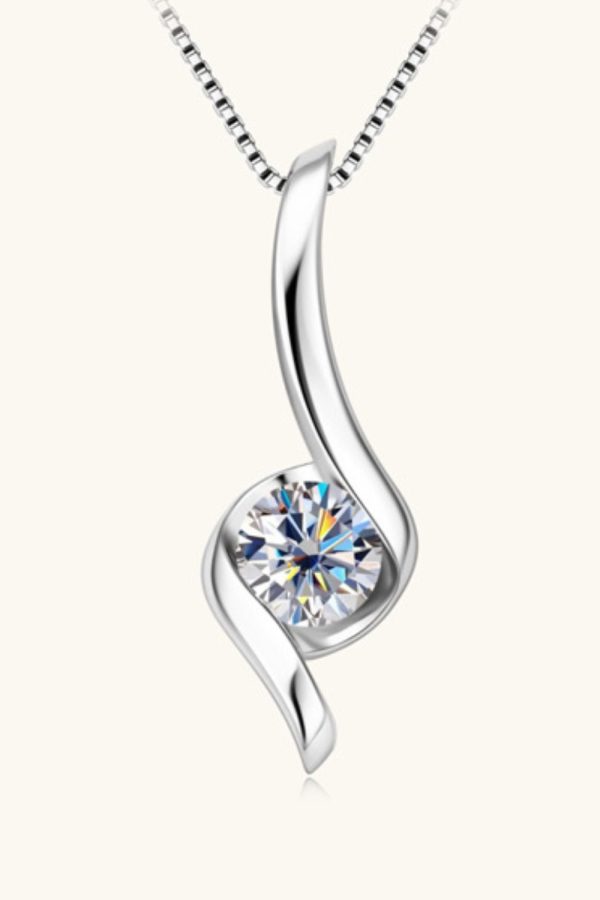 1 Carat Moissanite 925 Sterling Silver Necklace (gold or silver) Sale - Image 4