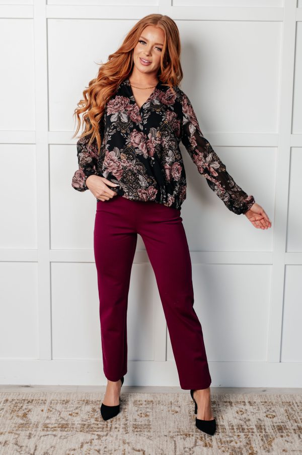 I Wish We Had it All Surplice Floral Blouse Supply - Image 4