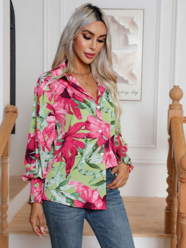Button Down Printed Long Sleeve Shirt (2 color options) Cheap - Image 3