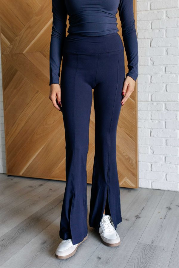 Stamina Stride Flare Leggings in Navy on Sale - Image 3